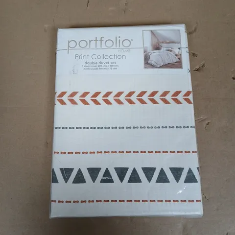 PORTFOLIO PRINT COLLECTION DOUBLE DUVET SET 