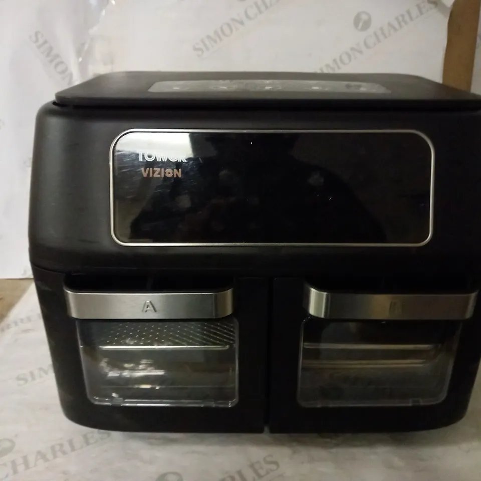 TOWER T17102, VORTX VIZION DUAL COMPARTMENT 11L AIR FRYER OVEN