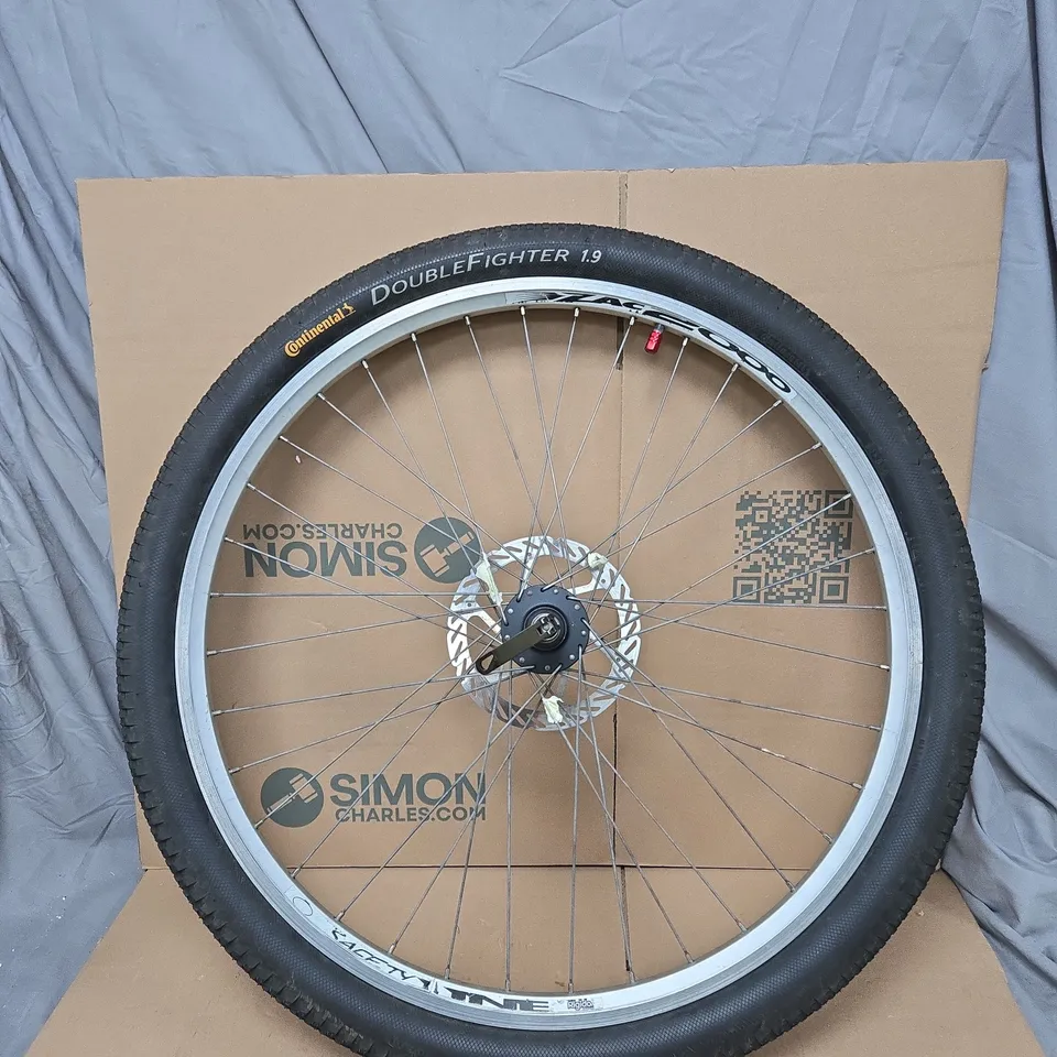 CONTINENTAL DOUBLE FIGHTER 1.9 BICYCLE TYRE. ZAC 2000 RIM UNBOXED