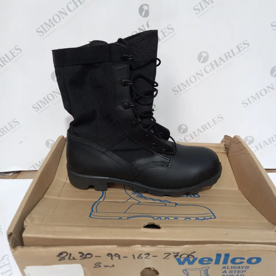 BOXED PAIR OF WELLCO WOMENS BOOTS - BLACK, SIZE 8.5 