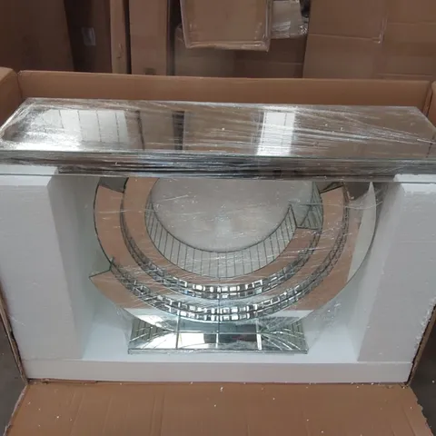 BOXED HOMESDIRECT365 MIRRORED CONSOLE TABLE