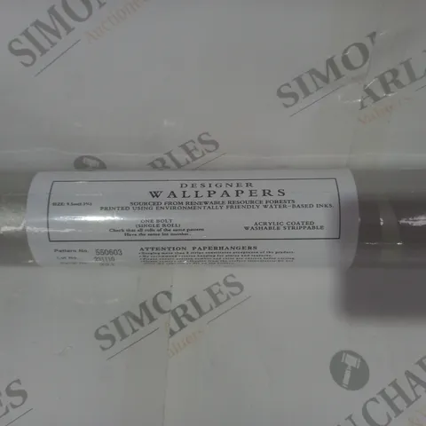 DESIGNER SINGLE ROLL OF DECORATIVE WALLPAPER IN GREY
