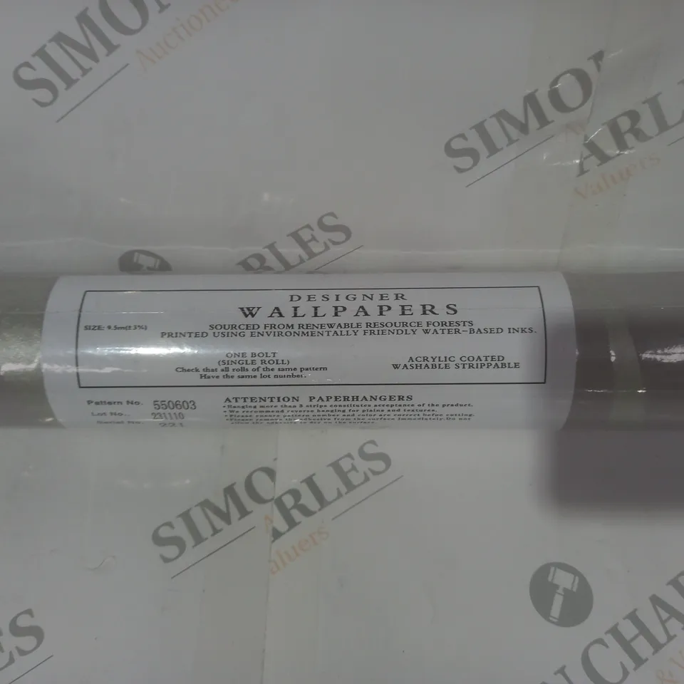 DESIGNER SINGLE ROLL OF DECORATIVE WALLPAPER IN GREY