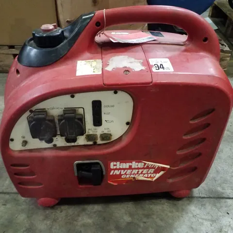 CLARKE IG2200A 2.2KW PETROL INVERTER GENERATOR