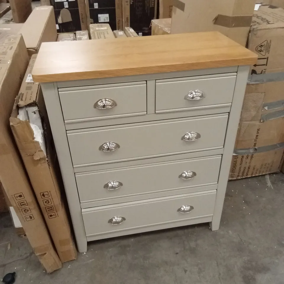 MALONE READY ASSEMBLED 2 + 3 DRAWER CHEST - CONTAINS SOLID WOOD RRP £329