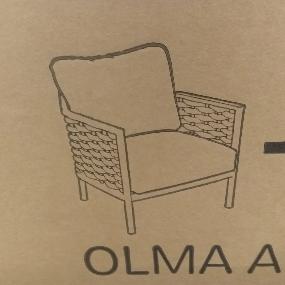 BOXED OLMA OUTDOOR ARMCHAIR (1 BOX)