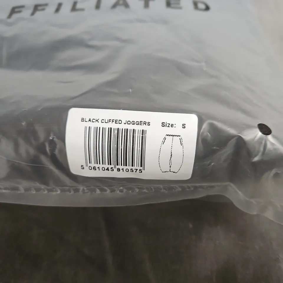 GARMS AFFILIATED BLACK CUFFED JOGGERS – SIZE S