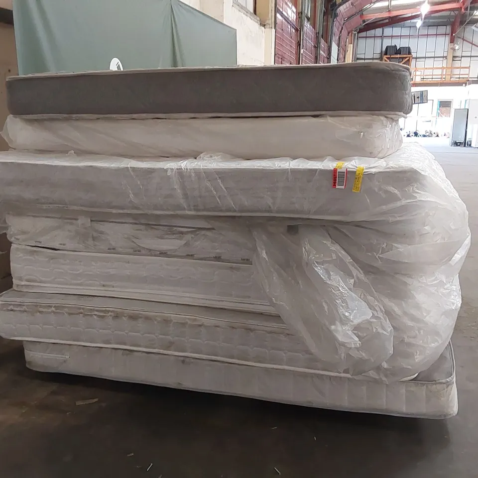 PALLET OF 7x BAGGED AND UNBAGGED MATTRESSES - ASSORTED SIZES, BRANDS AND CONDITIONS