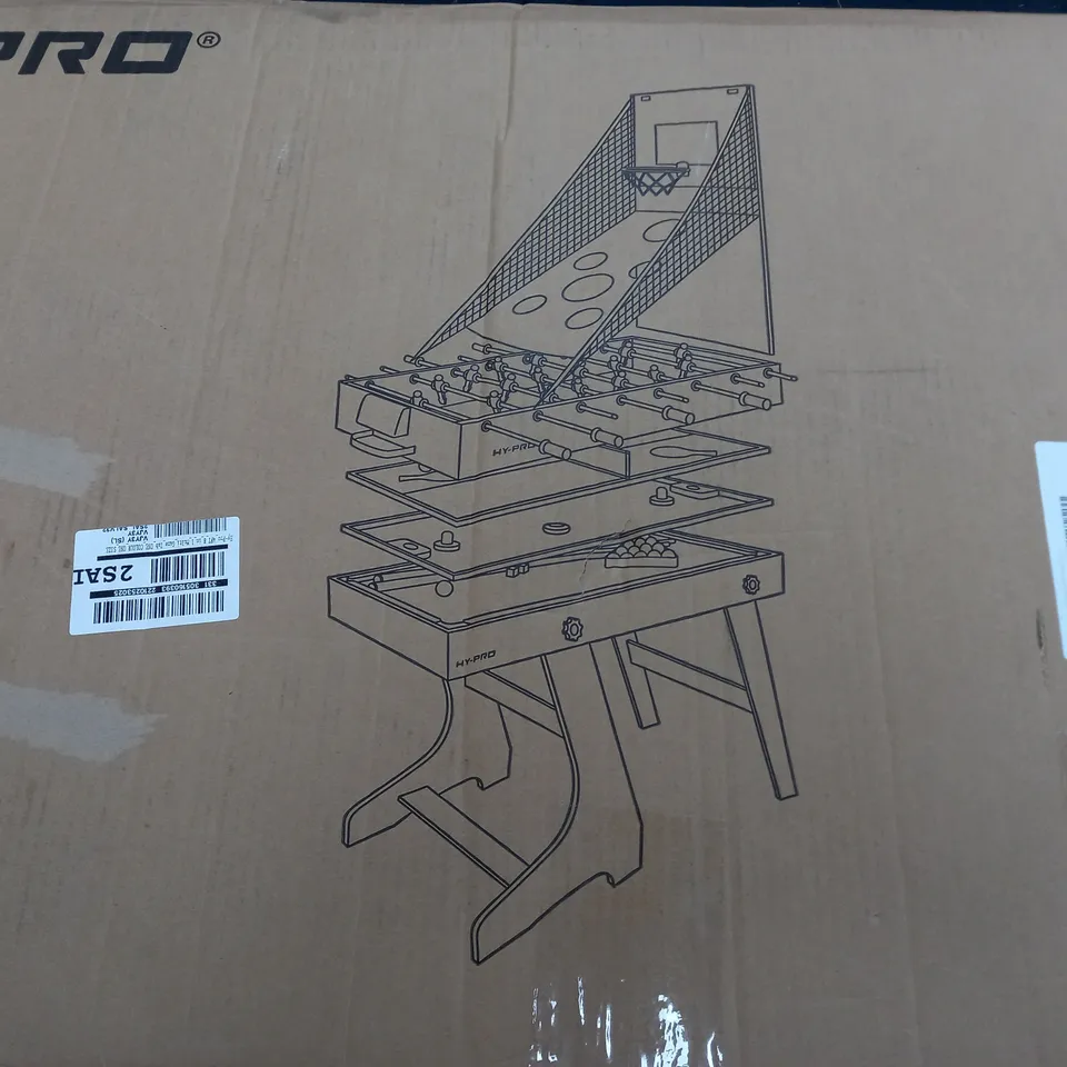 BOXED HY-PRO 4FT 8 IN 1 MULTI GAME TABLE - COLLECTION ONLY RRP £174.99