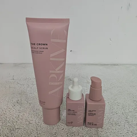 LOT OF 11 UNPACKAGED ARKIVE 3-PIECE SCALP CARE KITS