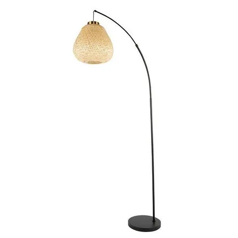 BOXED BRIAR BAMBOO ARC FLOOR LAMP