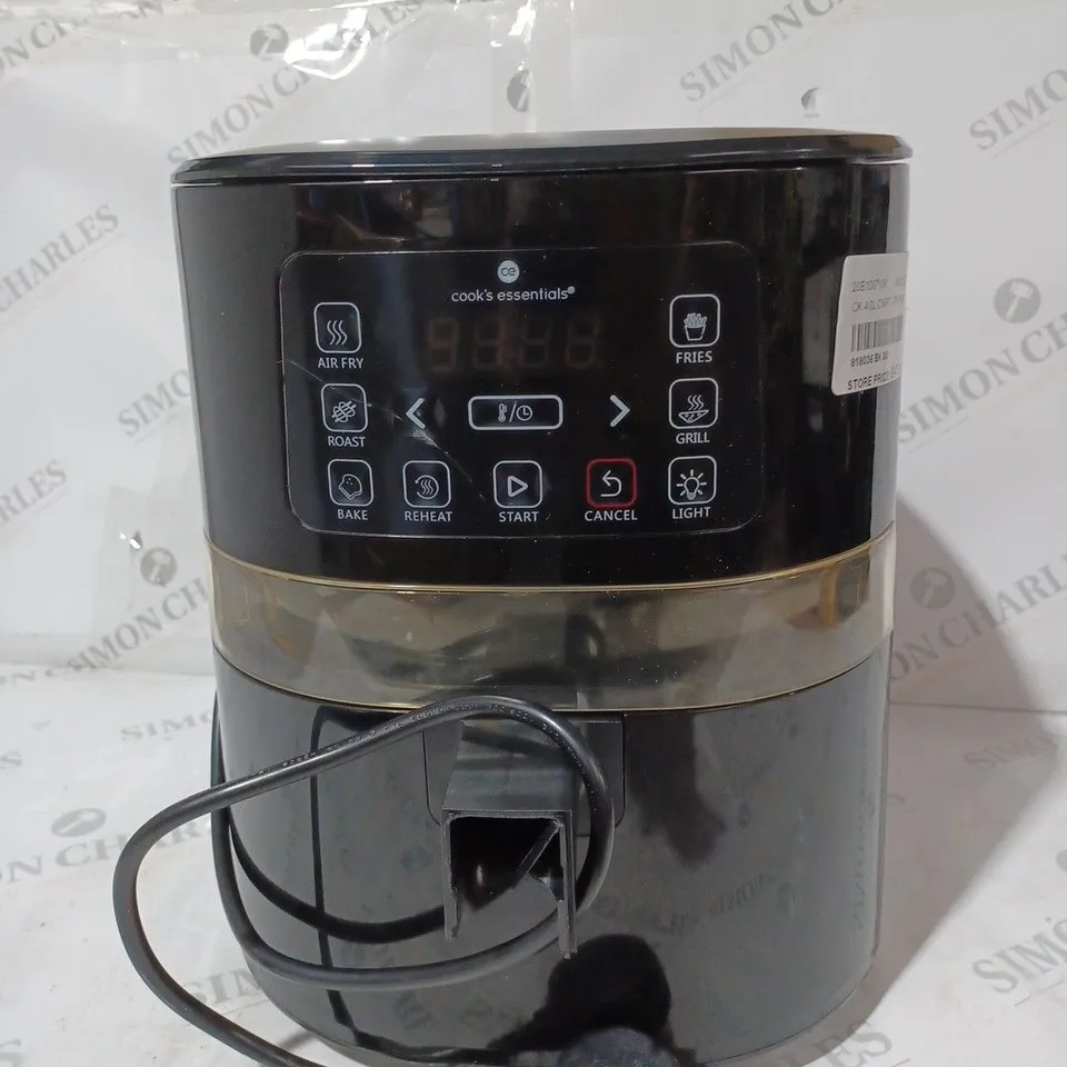 BOXED COOK'S ESSENTIALS AIR FRYER - BLACK