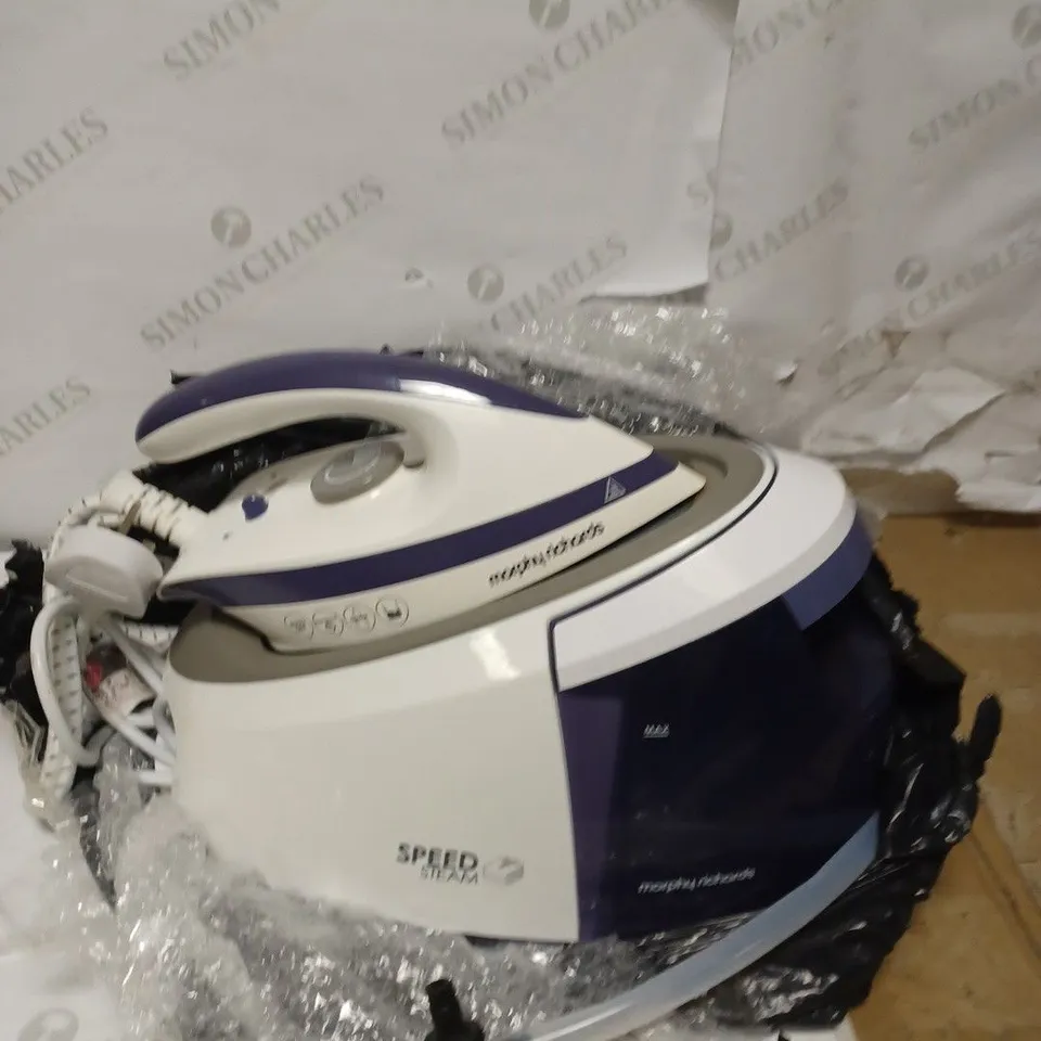 MORPHY RICHARDS 333202 SPEED STEAM GENERATOR IRON, WHITE AND PURPLE