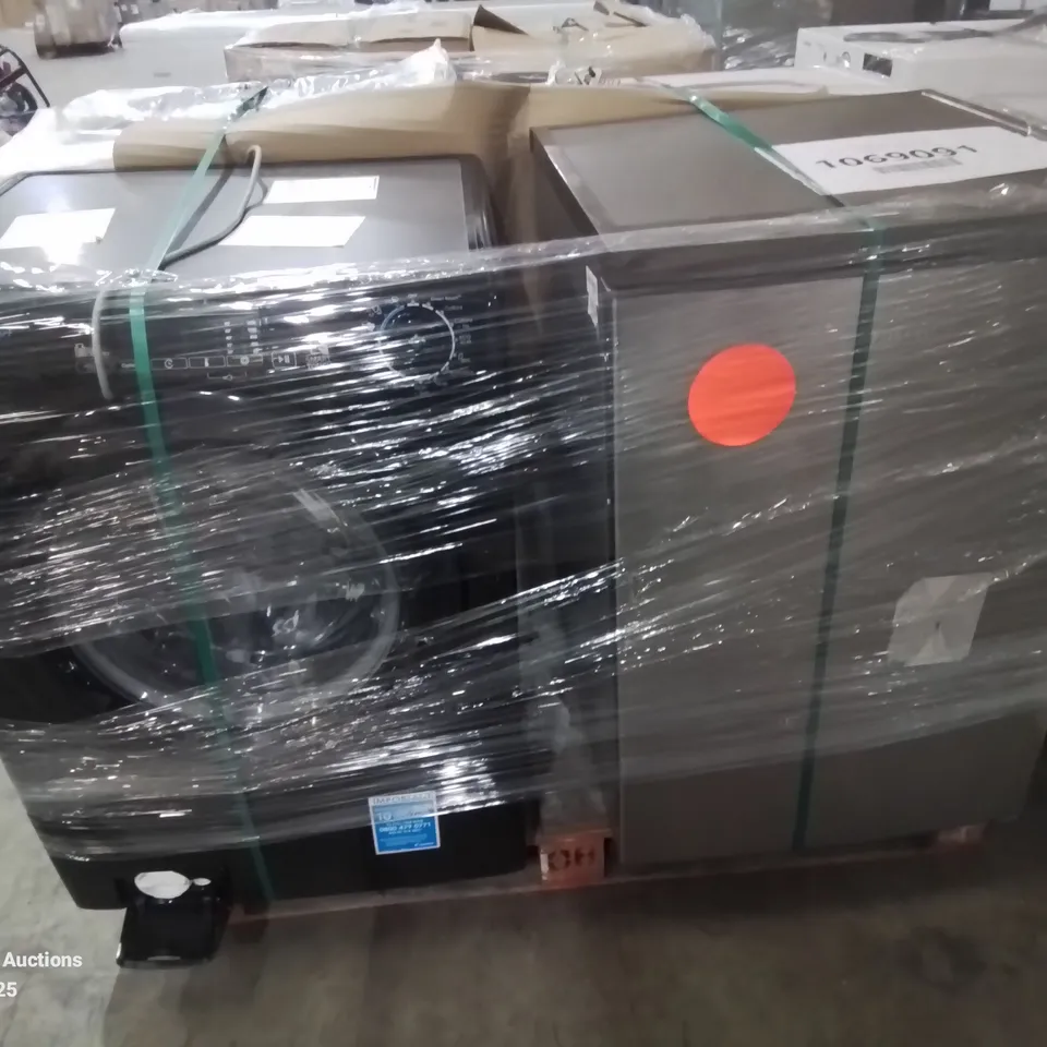 PALLET OF APPROXIMATELY 4 UNPROCESSED RAW RETURN WHITE GOODS TO INCLUDE;