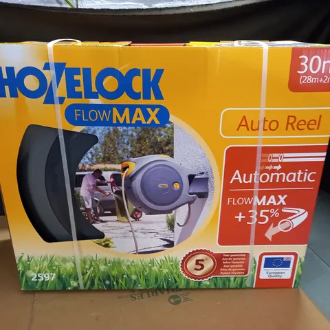BOXED HOZELOCK FLOW MAX 30M AUTO REEL