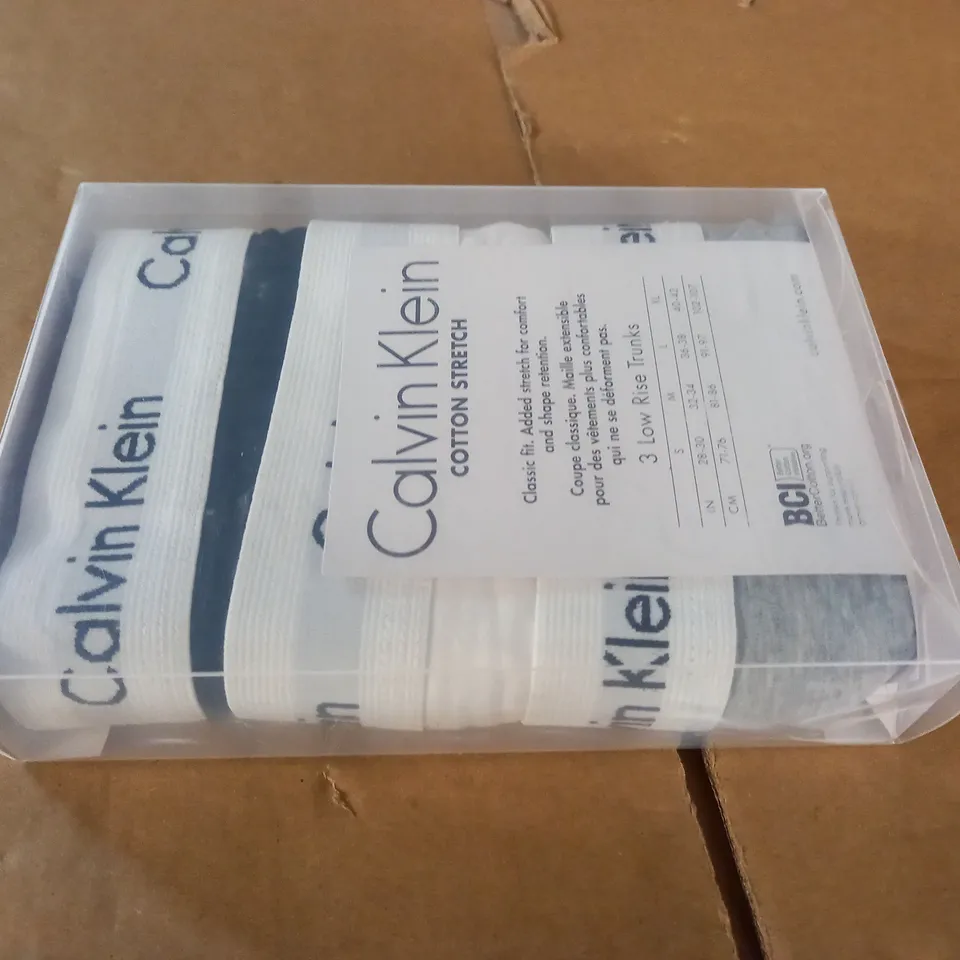 CALVIN KLEIN 3-PACK LOW RISE TRUNKS - S