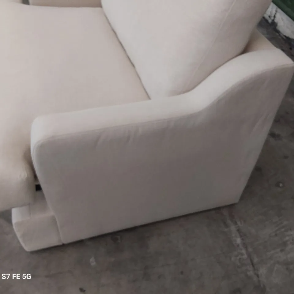 DESIGNER ATWORTH LOVE SEAT METAL ACTION SOFABED NATURAL FABRIC 