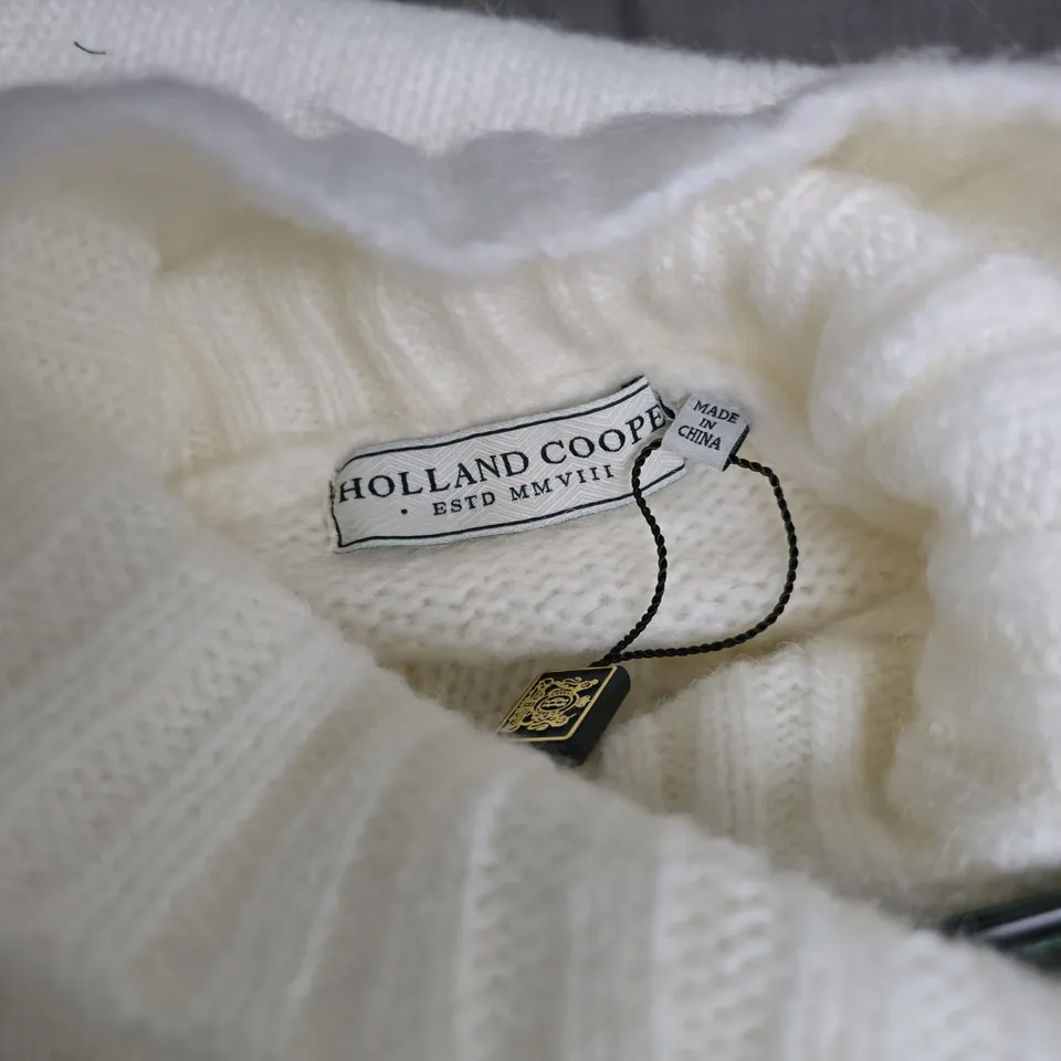 HOLLAND & COOPER NOVELL ROLL NECK KNIT IN NATURAL - XS