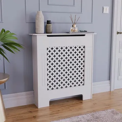 BOXED VIDA OXFORD RADIATOR COVER, SMALL - WHITE (1 BOX)