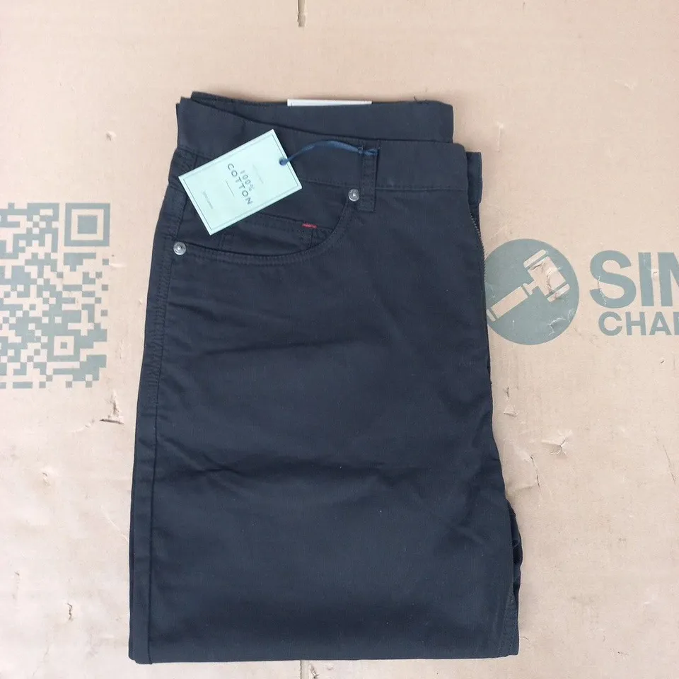 JOHN LEWIS H BEDFORD CORD TROUSERS IN BLACK SIZE 36R