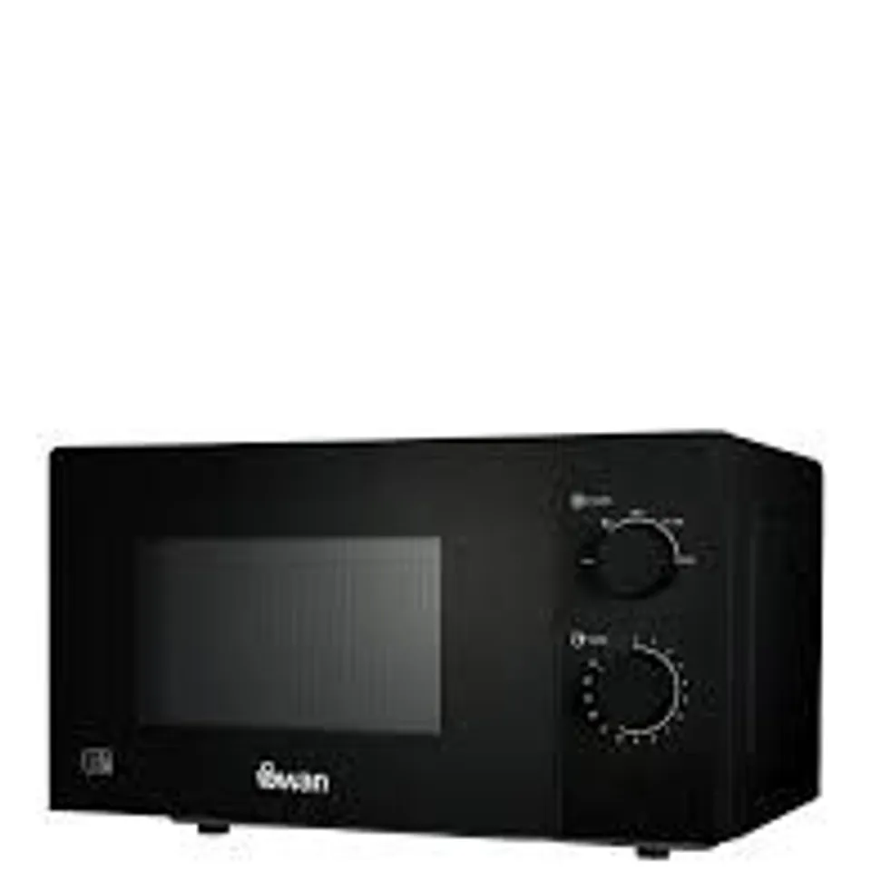 SWAN 20L 700W DIGITAL MICROWAVE IN BLACK - COLLECTION ONLY