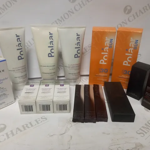 LOT TO CONTAIN APPROX. 15 X ASSORTED BEAUTY PRODUCTS, INCLUDES FOUNDATION, SUN OIL, LIP LINER PENCIL ETC