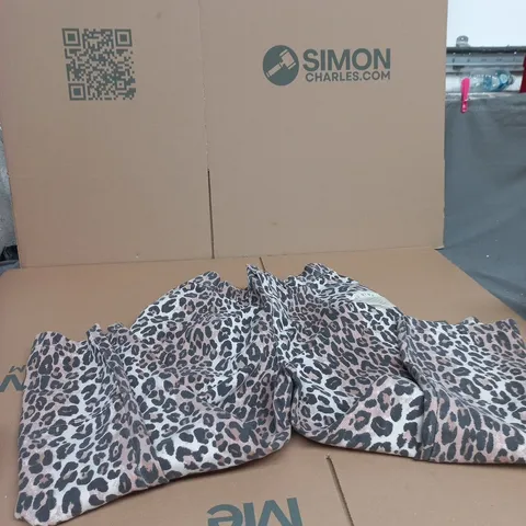 BEYOND NINE BONNIE LEOPARD DENIM TROUSERS – LEOPARD PRINT JEANS, SIZE L
