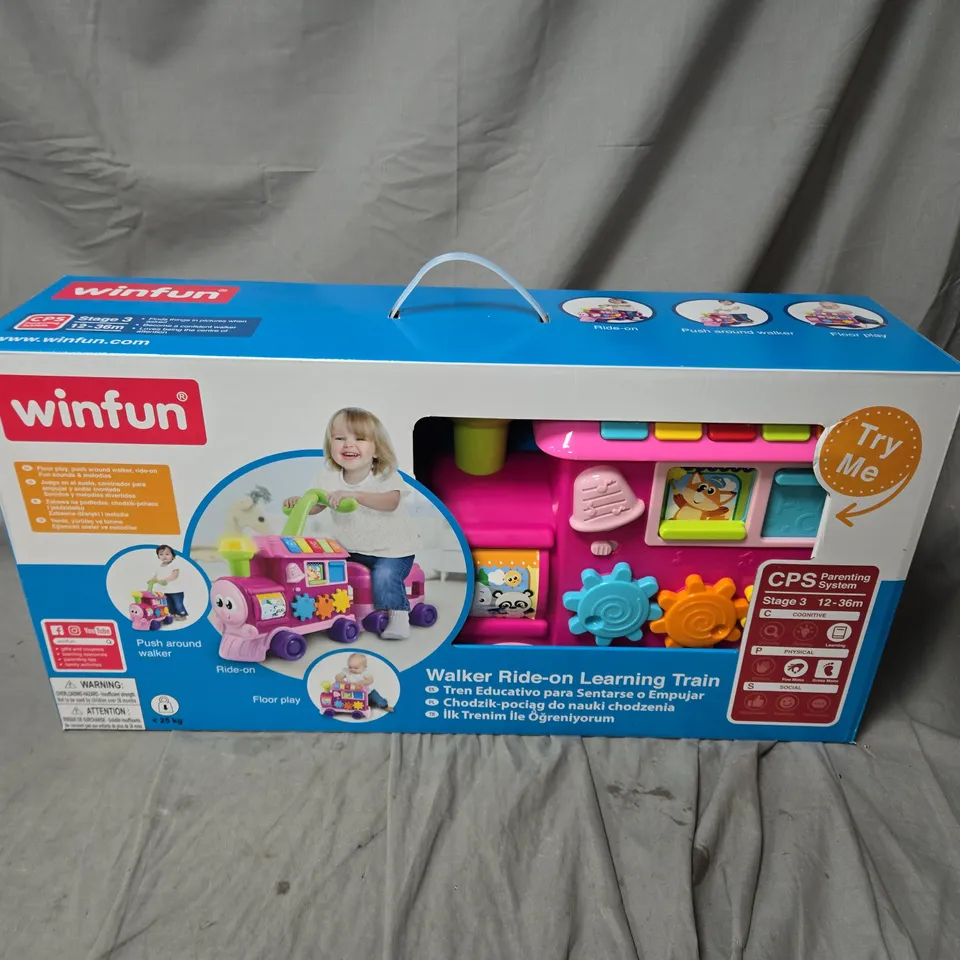BOXED WINFUN WALKER RIDE-ON LEARNING TRAIN
