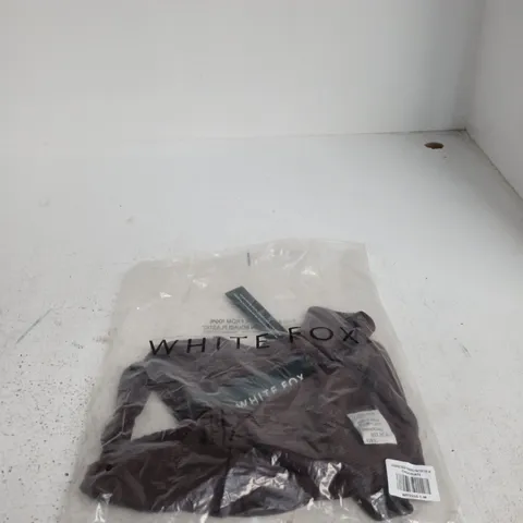 WHITE FOX UNDONE BABE BEADED HALTER TOP – CHOCOLATE, SIZE M