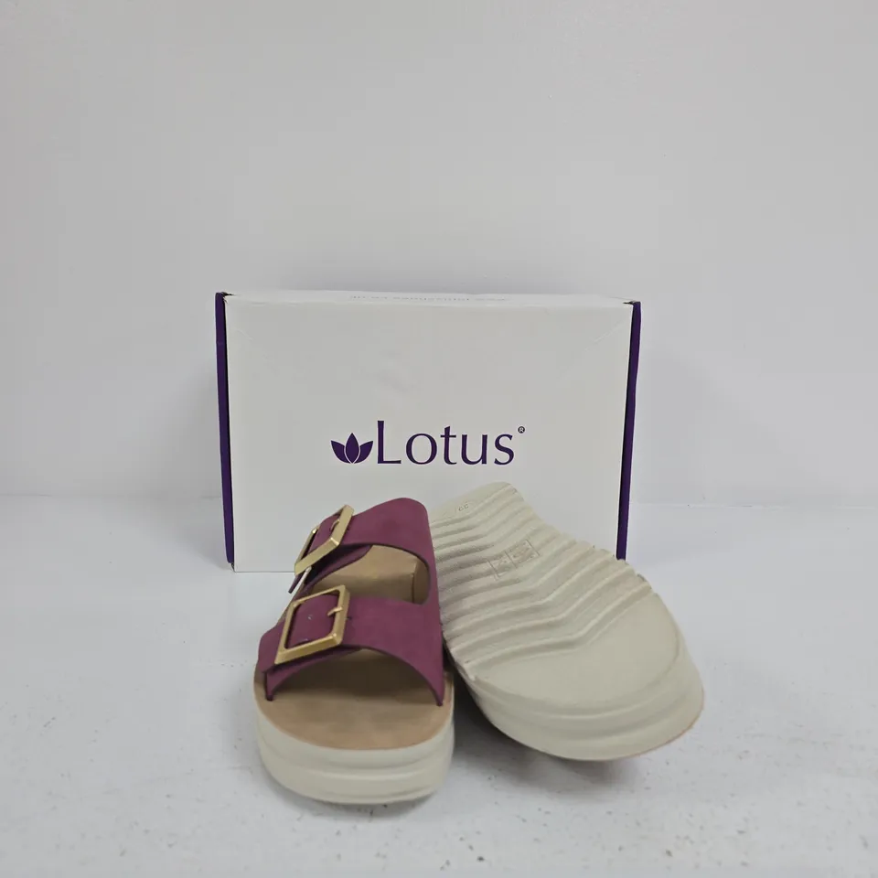 LOTUS WOMEN’S PURPLE SANDALS WITH BUCKLE – PLATFORM SOLE SIZE EU 39