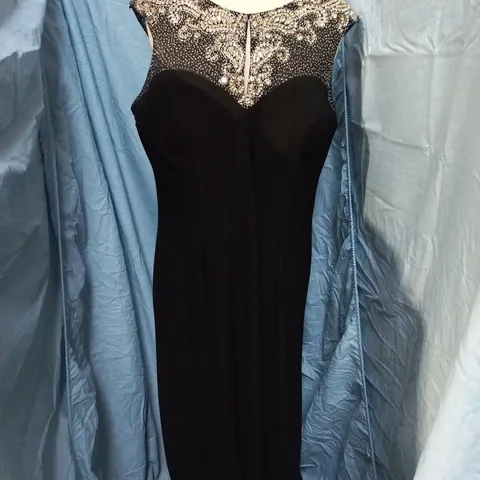 ANGEL FOREVER EVENING DRESS, BLACK WITH EMBELLISHED BODICE – UK SIZE XXL