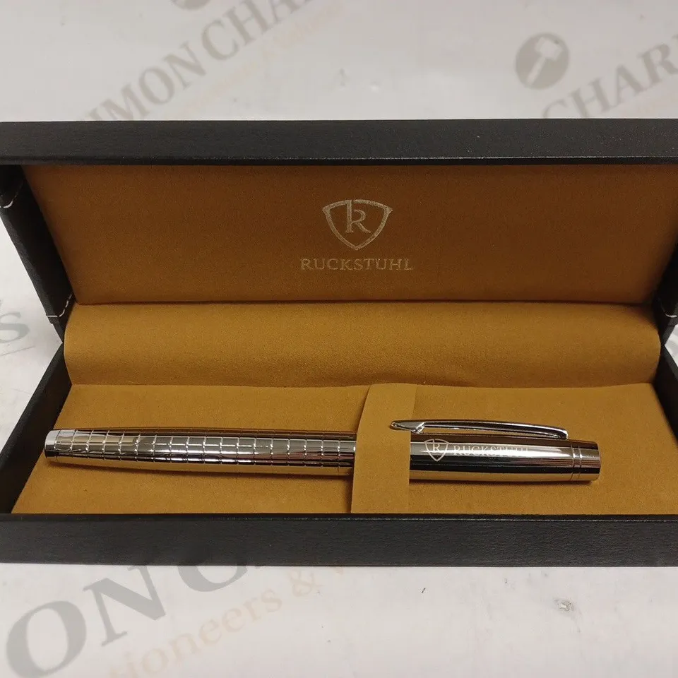 RUCKSTUHL STAINLESS STEEL LUXURY PEN IN GIFT BOX – HAND ASSEMBLED 