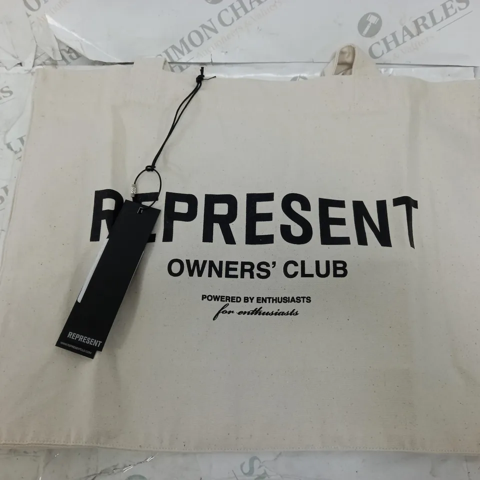 REPRESENT BEIGE TOTE BAG 
