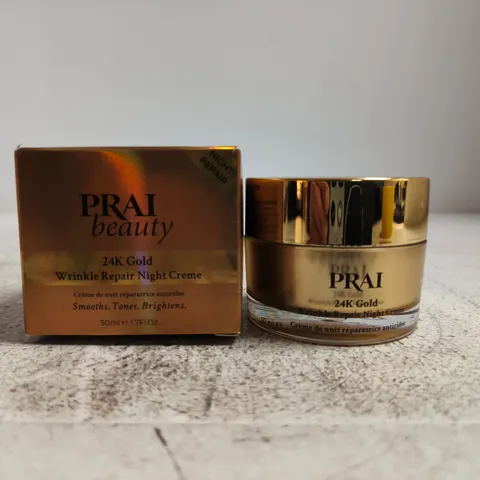 BOXED PRAI BEAUTY 24K GOLD WRINKLE REPAIR NIGHT CREAM - 50ML