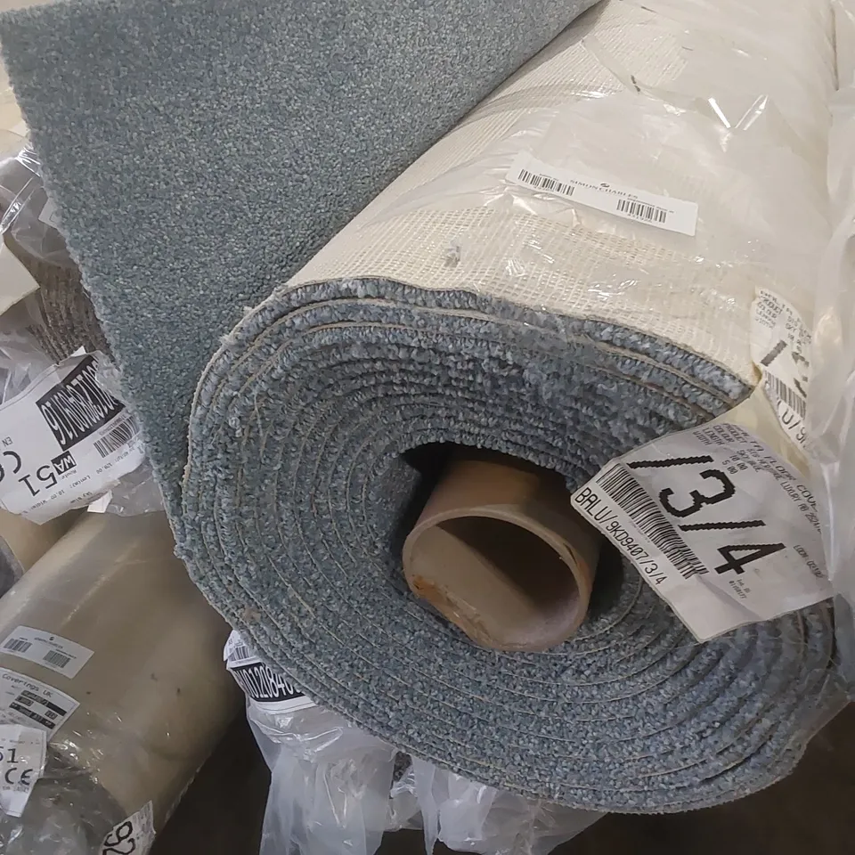 ROLL OF QUALITY STS HERITAGE LUXURY AB SKY BLUE CARPET // APPROX SIZE: 5 X 10m