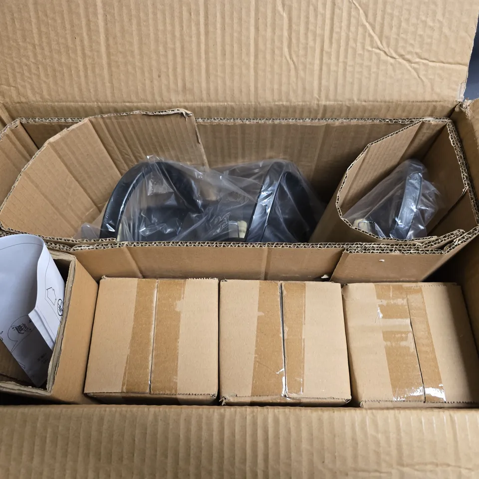 SEARCHLIGHT TWISTER 3LT WALL LIGHT – MATT BLACK/OPAL GLASS – BOXED