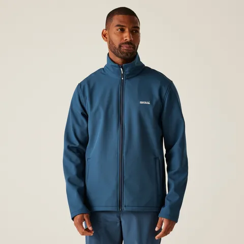 BRAND NEW REGATTA MEN'S CERA V SOFTSHELL JACKET | MOONLIGHT DENIM MEDIUM