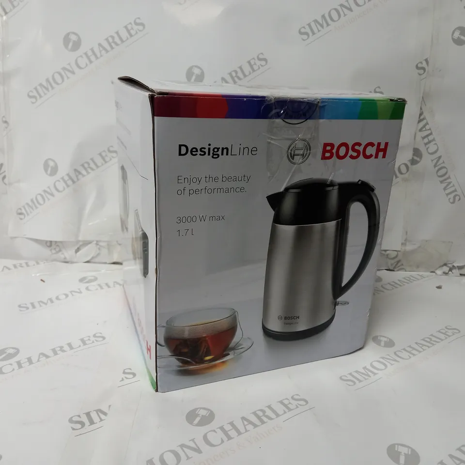 BOXED BOSCH DESIGN LINE KETTLE - TWK3P420GB RRP £39