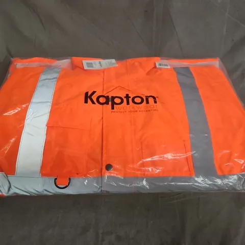 KAPTON WORKWEAR HI-VIS JACKET – ORANGE WITH REFLECTIVE STRIPS - LARGE