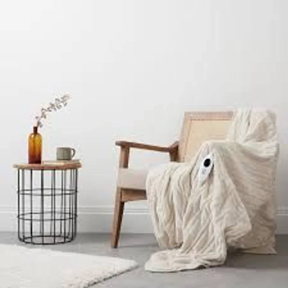 COZEE HOME LUXURY FAUX FUR HEATED THROW