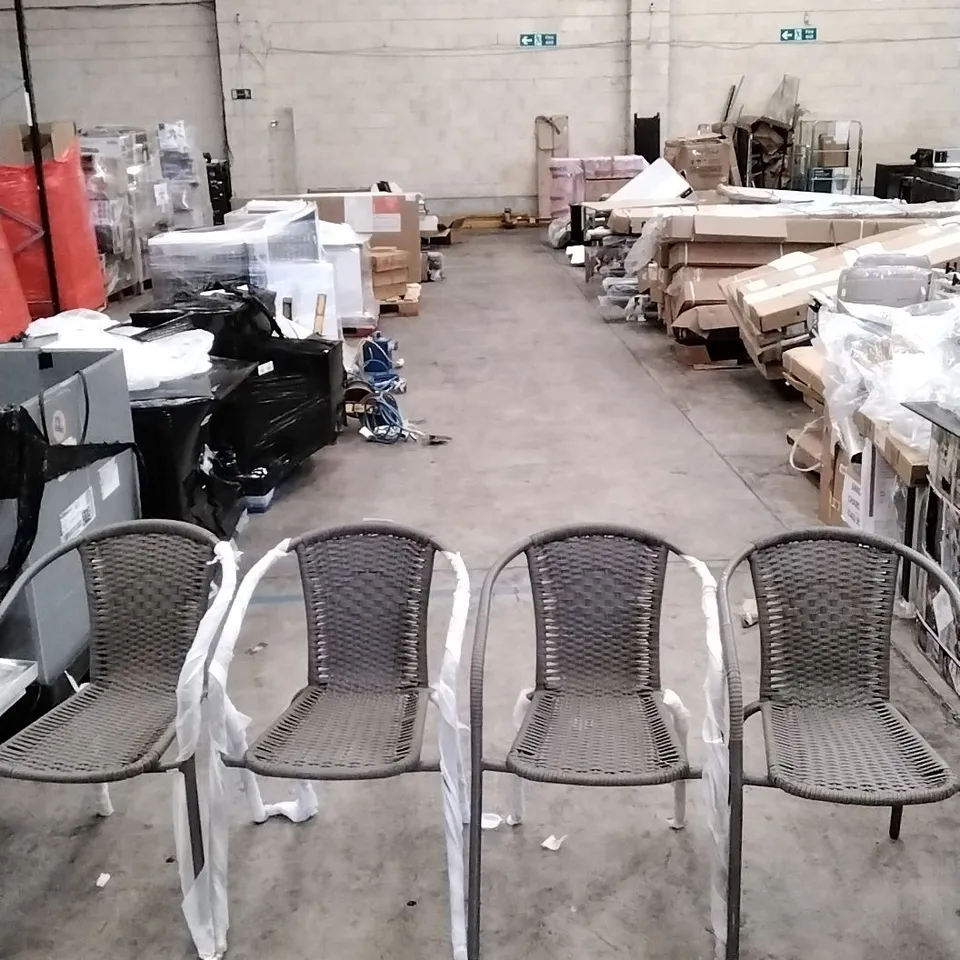 4X GOODHOME GARDEN WICKER CHAIRS