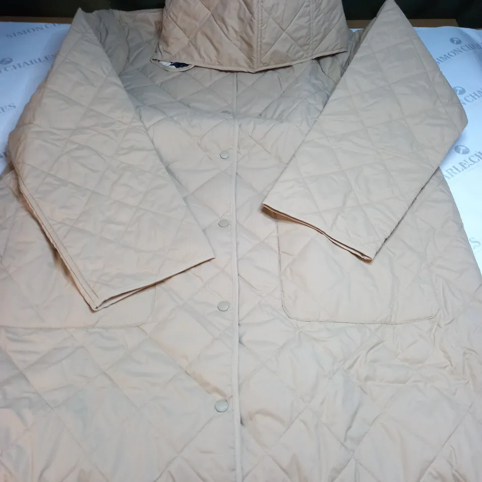 ORLA KIELY QUILTED REVERSABLE MIDI JACKET - SIZE 18 