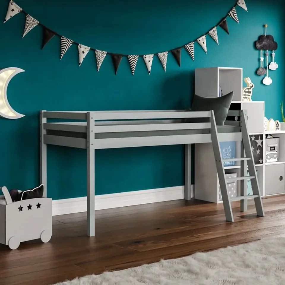 BOXED MUSKOKA SINGLE 3FT BUNK BED IN GREY (1 BOX ONLY, INCOMPLETE)