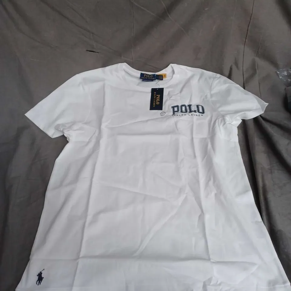 POLO RAPH LAUREN CLASSIC TEE IN WHITE SIZE L