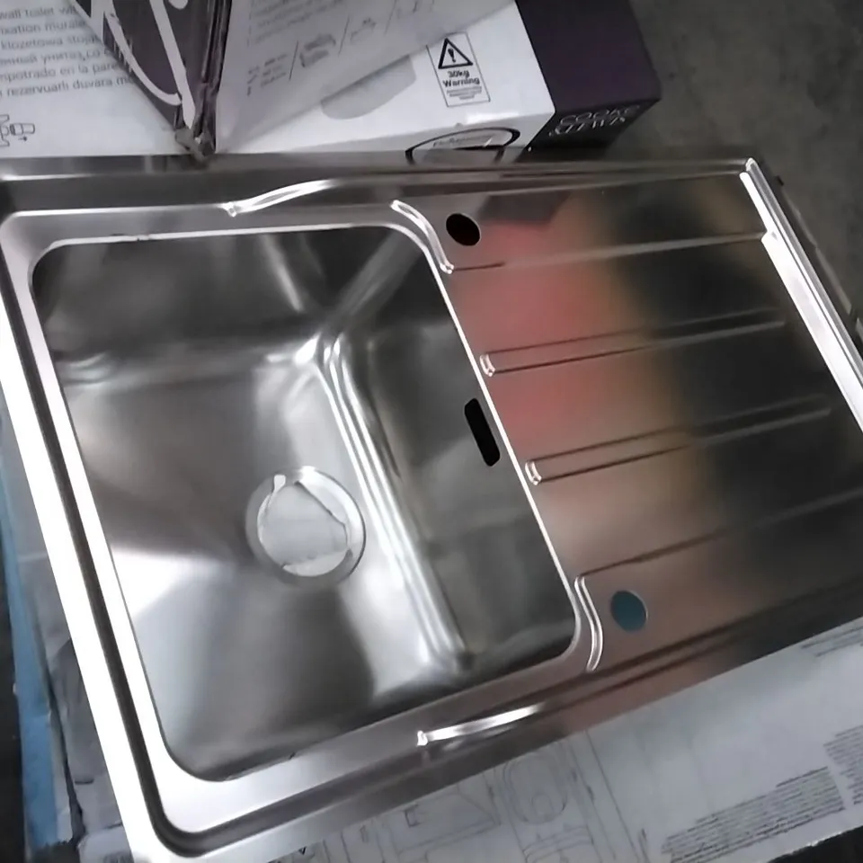 METAL KITCHEN SINK WITH DRYING RACK