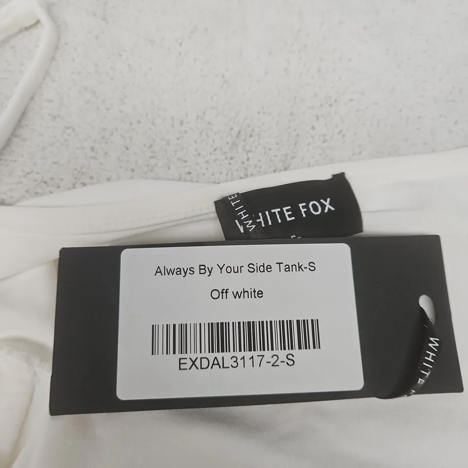 WHITE FOX ALWAYS BY YOUR SIDE TANK TOP – OFF WHITE, UK SIZE S