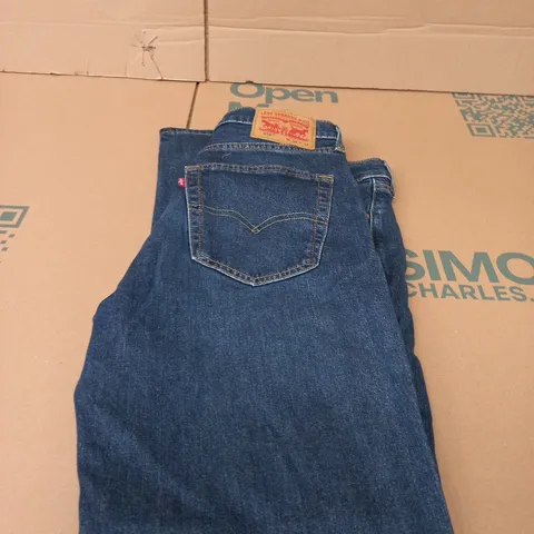 LEVI'S 514 JEANS – MEN'S, UK 34 X 32, BLUE DENIM