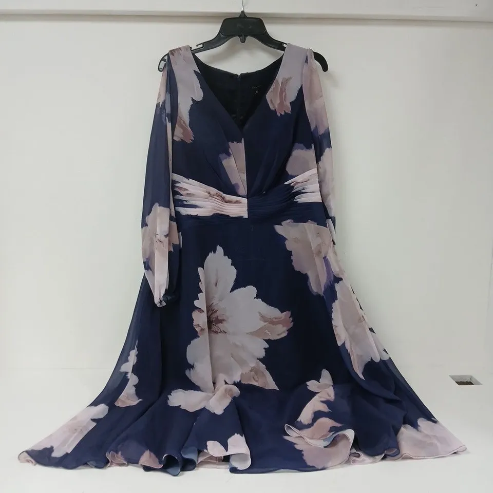 KALEIDOSCOPE NAVY FLORAL MIDI DRESS – WOMEN'S, UK 14