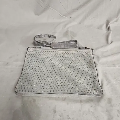 ZADIG & VOLTAIRE STUDDED CROSSBODY BAG IN GREY ONE SIZE