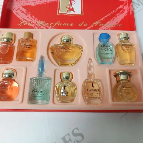 BOXED CHARRIER PARFUMS LES PARFUMS DE FRANCE MINIATURE SET